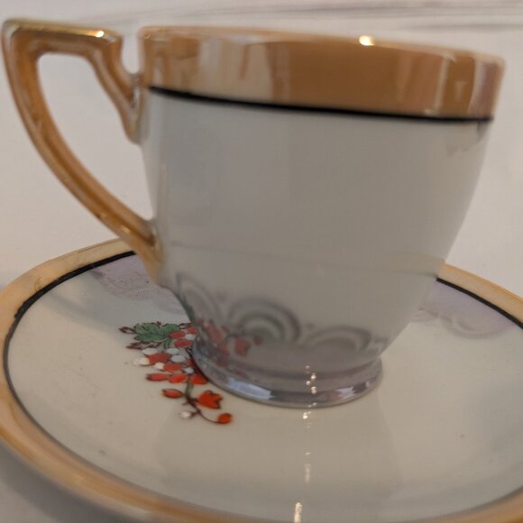 Chikaramachi Hand Painted Made in Japan Set Of 4 Cup and Saucer Vintage - Picture 5 of 10
